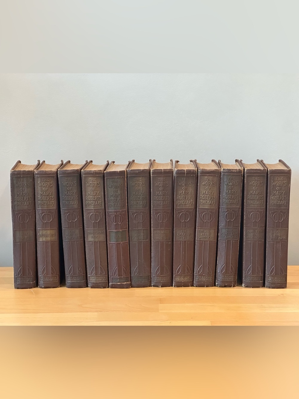 The Works of Mary Roberts Rinehart 12
Volume Set (c.1920s) Brown Embossed